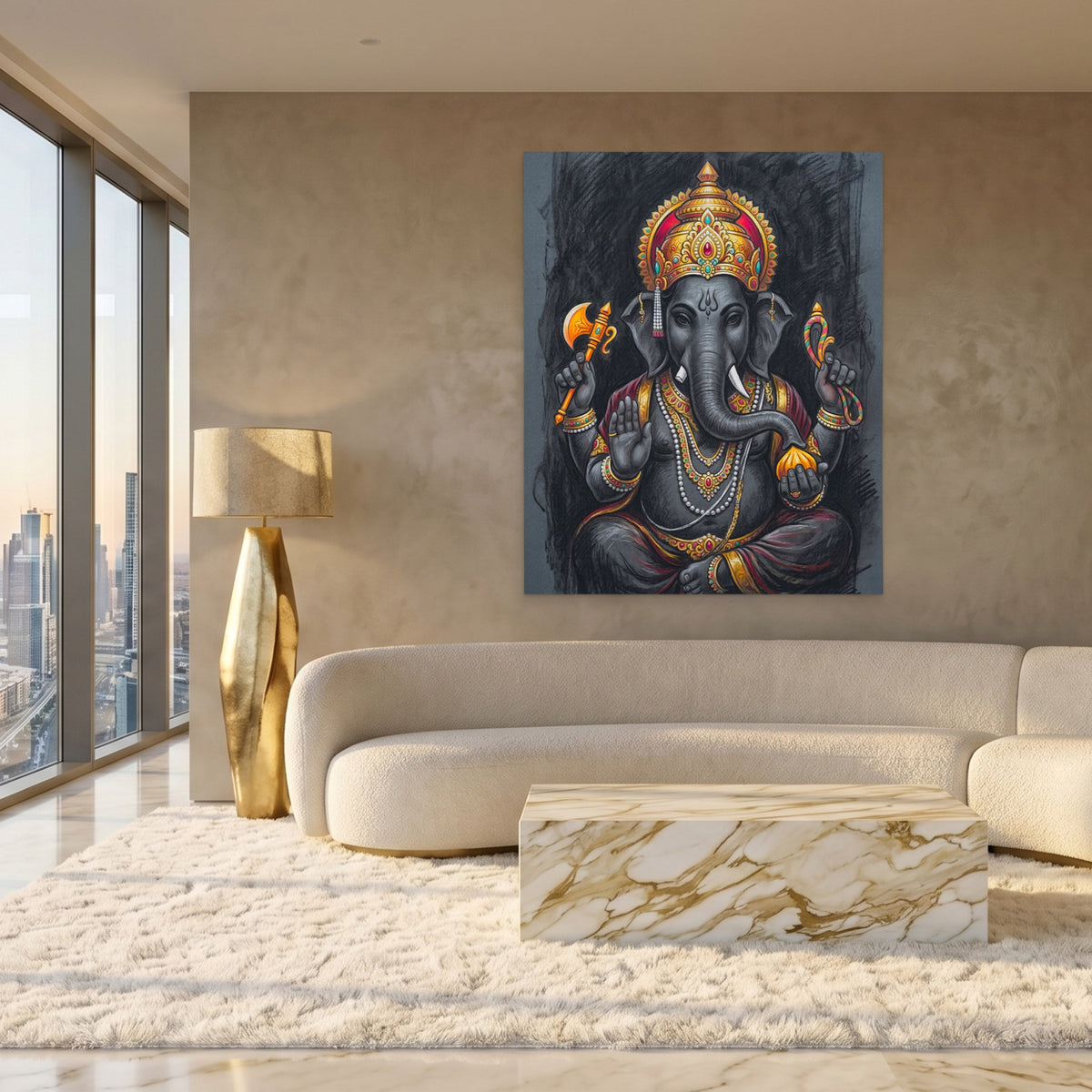 Ganesha Charcoal Crown — Ganesha Charcoal Crown White Gold Lux Port 93