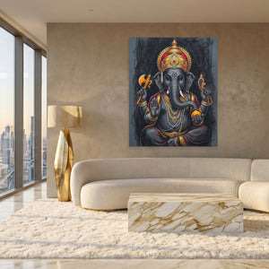Ganesha Charcoal Crown — Ganesha Charcoal Crown White Gold Lux Port 93