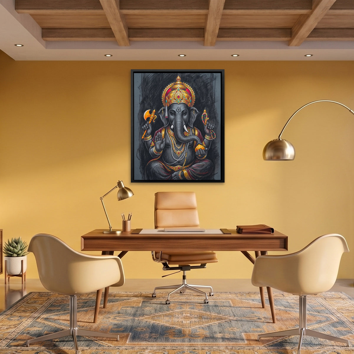 Ganesha Charcoal Crown — Ganesha Charcoal Crown Fun Office Port 165
