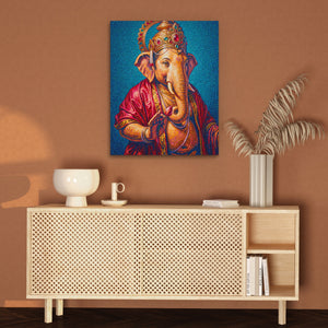 Ganesha Jeweled Crown — Ganesha Jeweled Crown Brown Wall 70