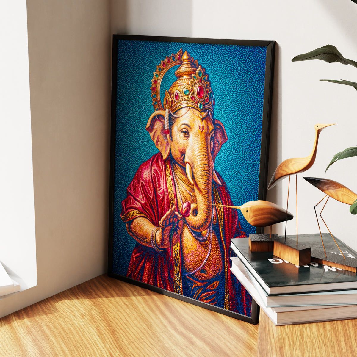 Ganesha Jeweled Crown — Ganesha Jeweled Crown New   Living Room Wall Apartment Zoom 214