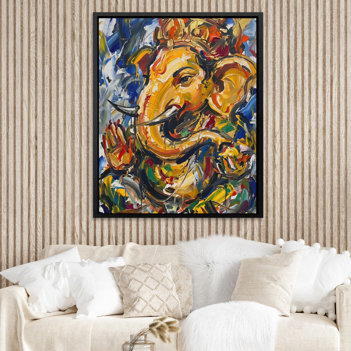 Ganesha Urban Expressionism — Ganesha Urban Expressionism Boojie Vibe Couch Close Up 8