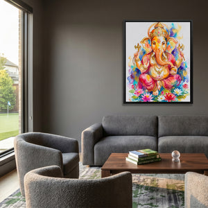 Ganesha Watercolor Blooms — Ganesha Watercolor Blooms Golf Course House Port 105
