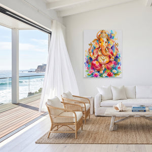 Ganesha Watercolor Blooms — Ganesha Watercolor Blooms Malibu Beach Port 177