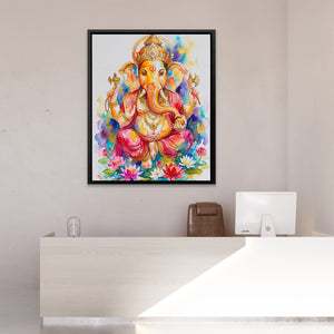 Ganesha Watercolor Blooms — Ganesha Watercolor Blooms New   Reception Desk Port 201
