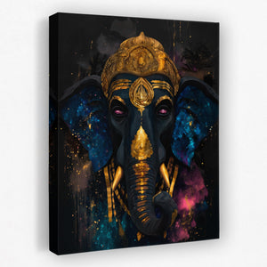 Ganesha's Cosmic Crown - Luxury Wall Art
