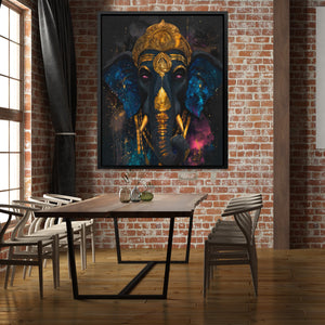 Ganesha's Cosmic Crown - Luxury Wall Art