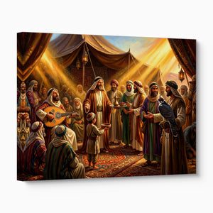 Gathering Golden Light — gathering golden light angled flush print