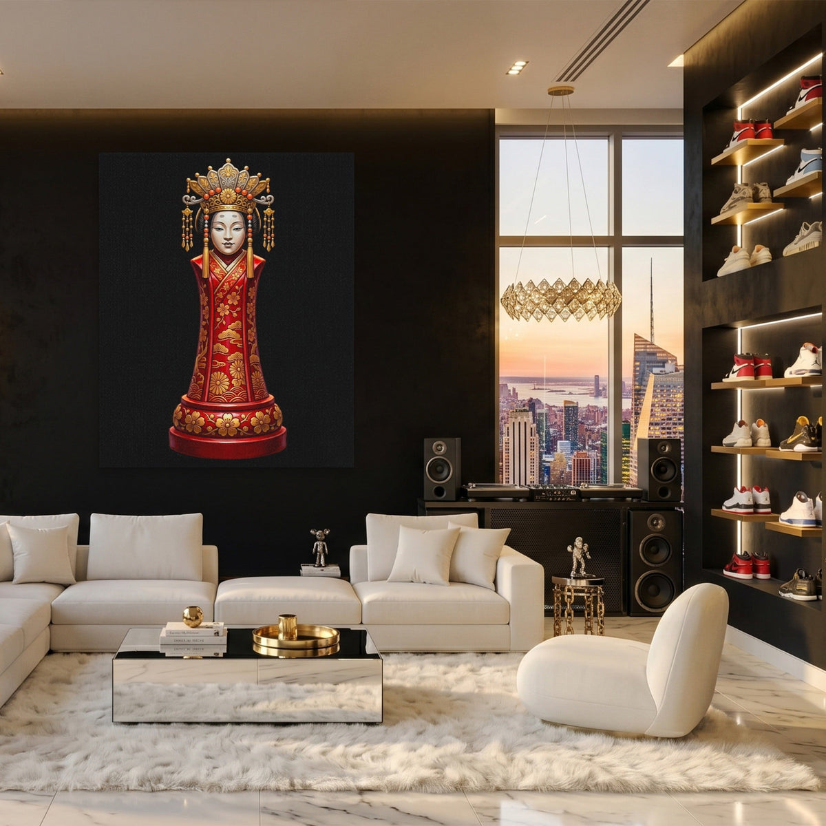 Geisha Chess Queen - Luxury Wall Art