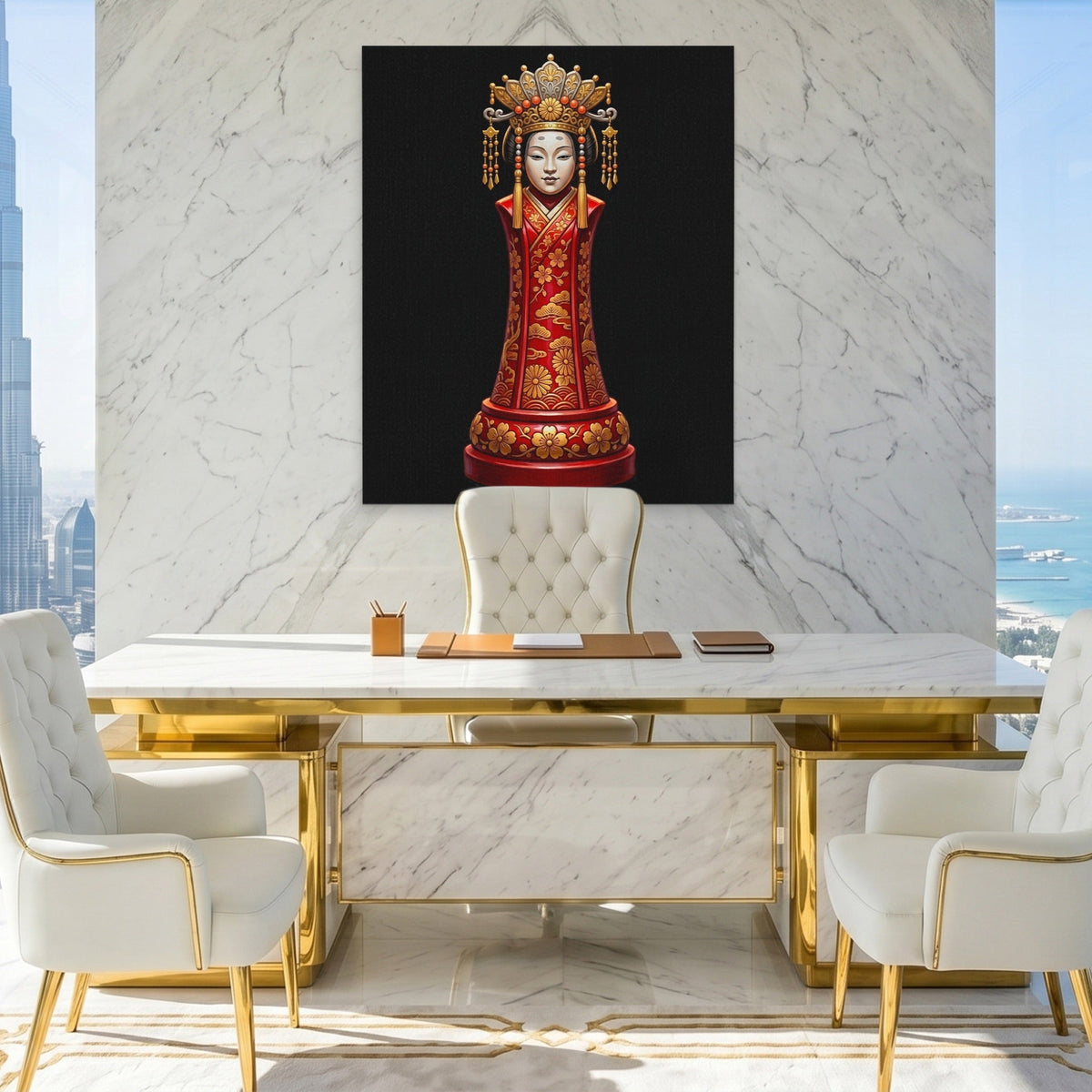Geisha Chess Queen - Luxury Wall Art
