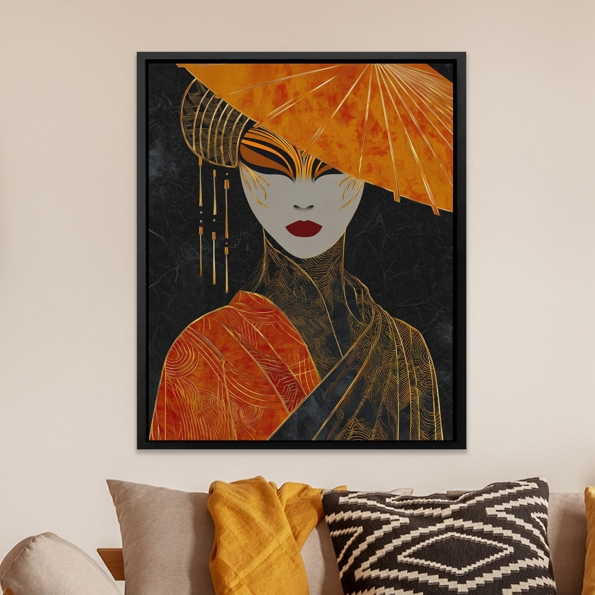 Geisha Dramatic Profile — Geisha Dramatic Profile Orange Room Zoom 226