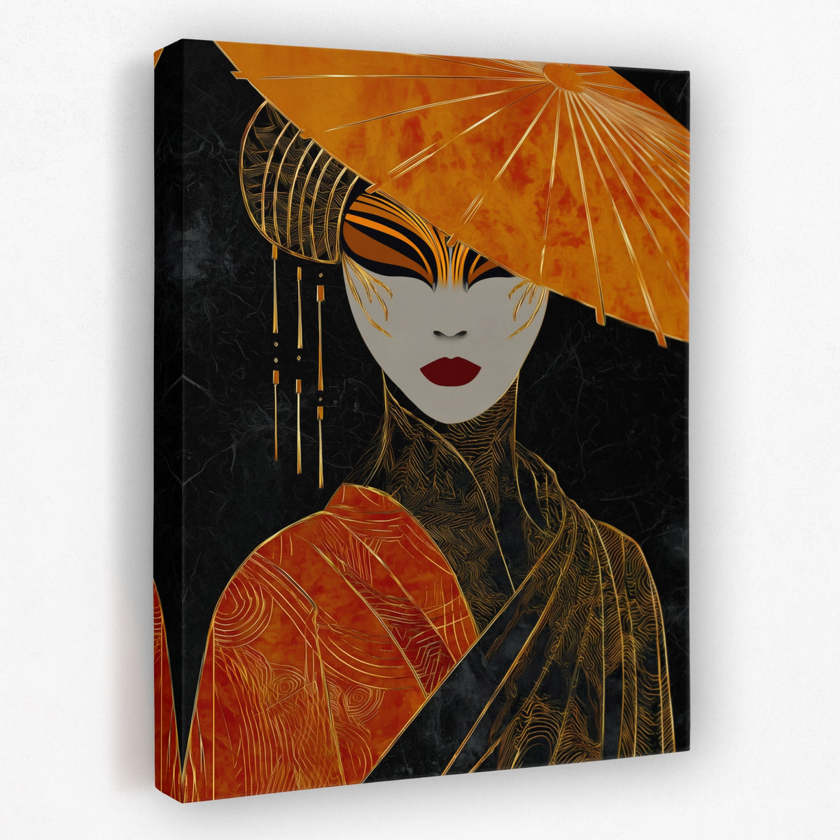 Geisha Dramatic Profile — Geisha Dramatic Profile Portrait   Side View   Mirror 274