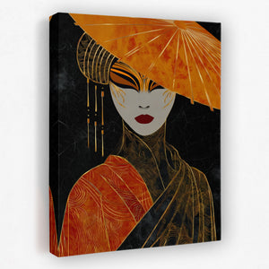 Geisha Dramatic Profile — Geisha Dramatic Profile Portrait   Side View   Mirror 274