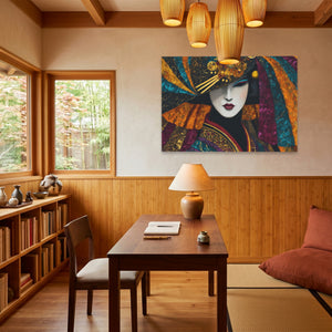 Geisha Golden Masquerade — Geisha Golden Masquerade Wood Minimalist Room Land 251