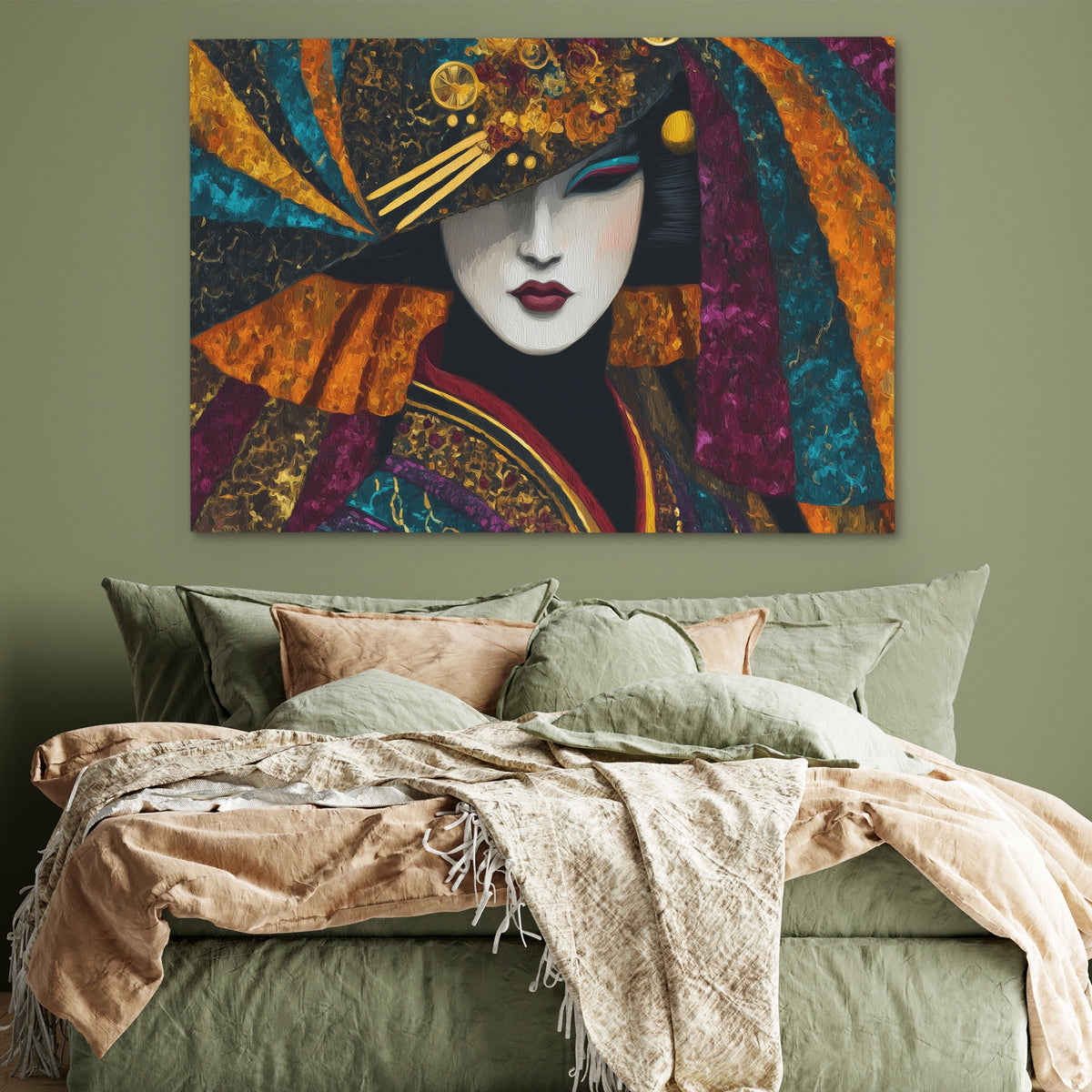 Geisha Golden Masquerade — Geisha Golden Masquerade Green Bedroom 71