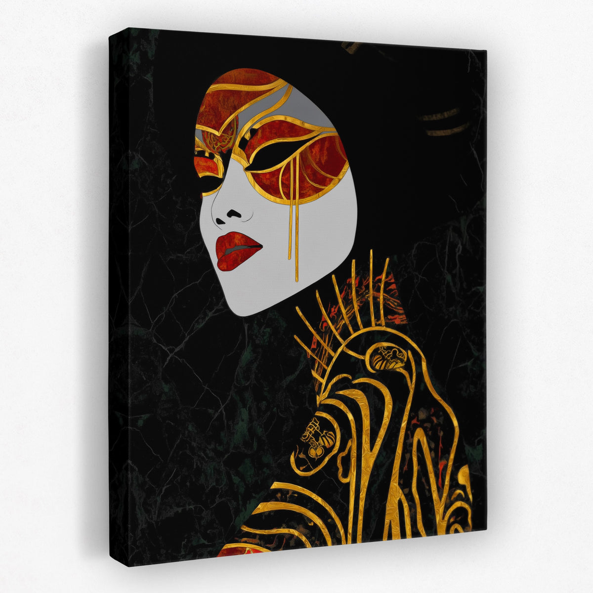 Geisha Golden Parasol — Geisha Golden Parasol Portrait   Side View   Mirror 47