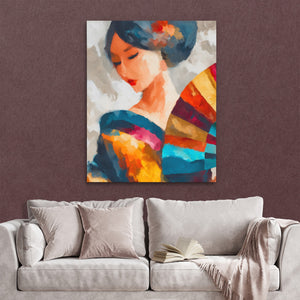 Geisha Ink Wash — Geisha Ink Wash Reading Couch Burgundy Walls copy 299