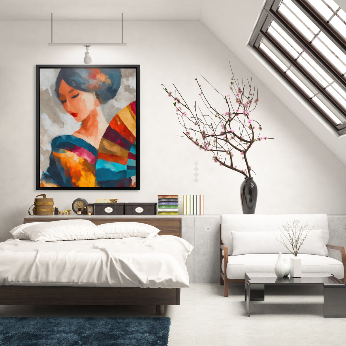 Geisha Ink Wash — Geisha Ink Wash Lighted Room 155