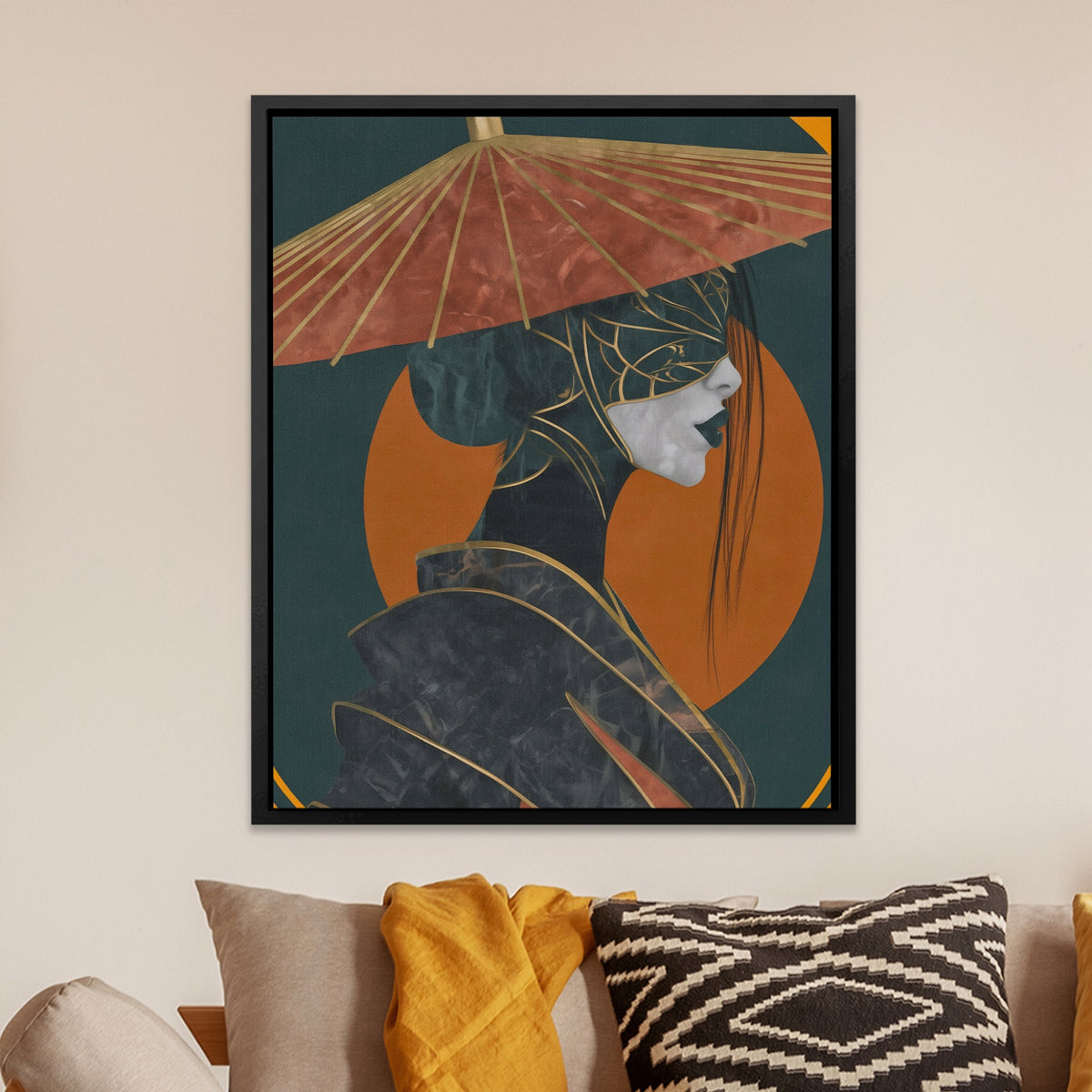Geisha Parasol Profile — Geisha Parasol Profile Orange Room Zoom 228