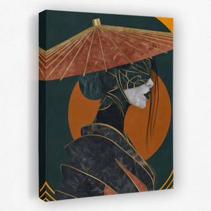 Geisha Parasol Profile — Geisha Parasol Profile Portrait   Side View   Mirror 276