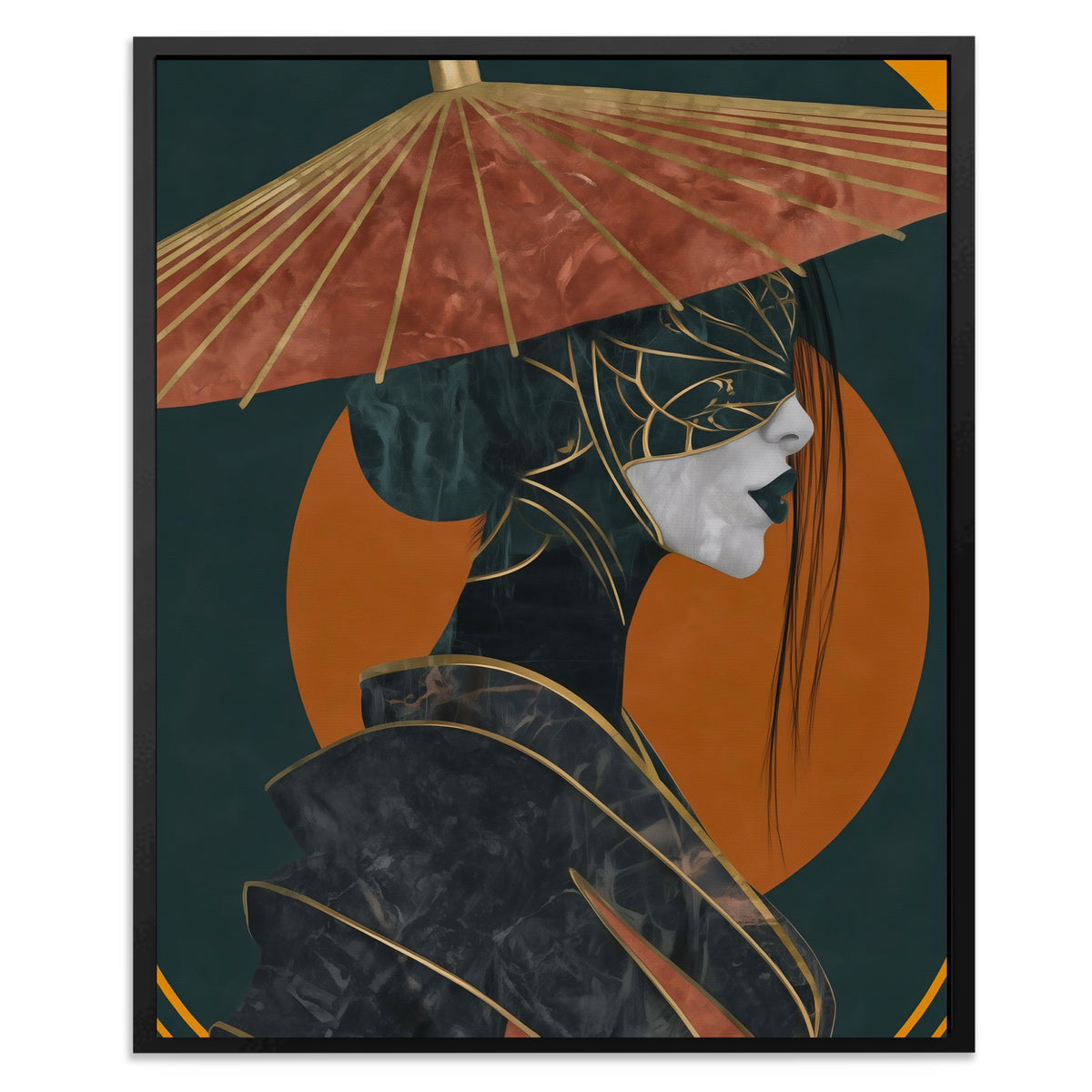 Geisha Parasol Profile — Geisha Parasol Profile Front Facing Portrait2 84