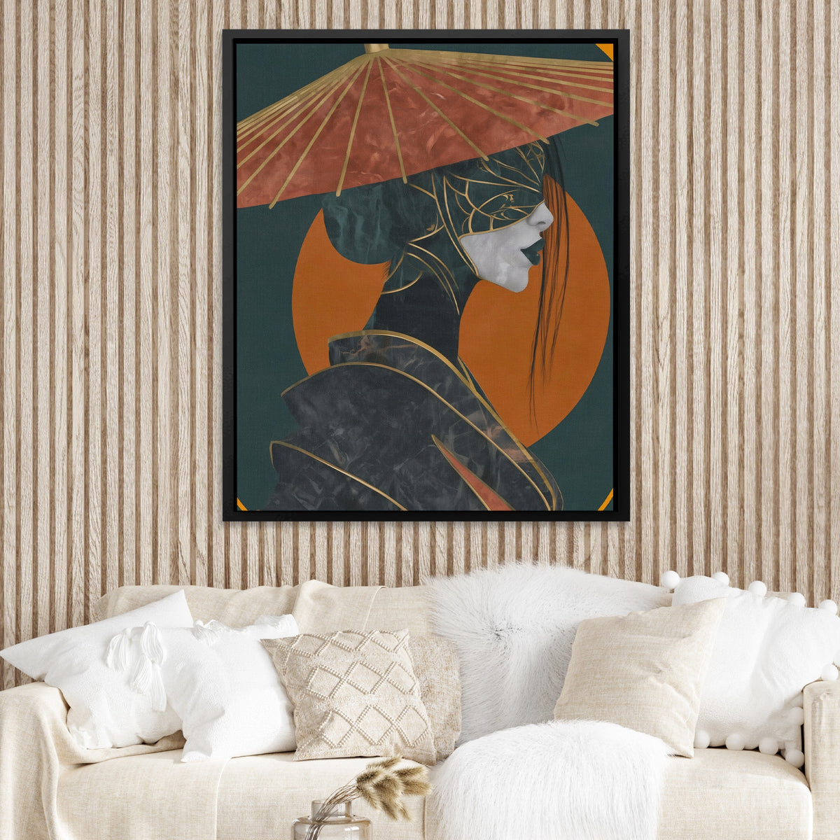 Geisha Parasol Profile — Geisha Parasol Profile Boojie Vibe Couch Close Up 12