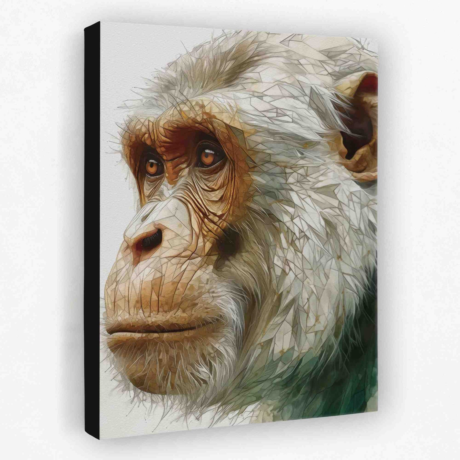 Geometric Ape - Animals Canvas Wall Art