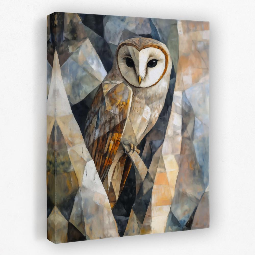 Geometric Barn Owl - Luxury Wall Art