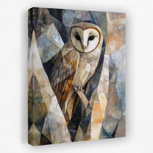 Geometric Barn Owl - Luxury Wall Art