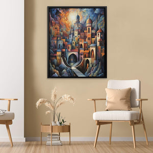 Geometric Cityscape - Luxury Wall Art