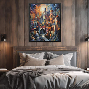 Geometric Cityscape - Luxury Wall Art