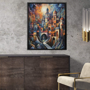 Geometric Cityscape - Luxury Wall Art