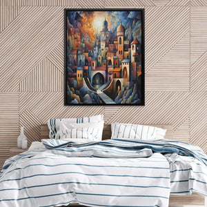 Geometric Cityscape - Luxury Wall Art