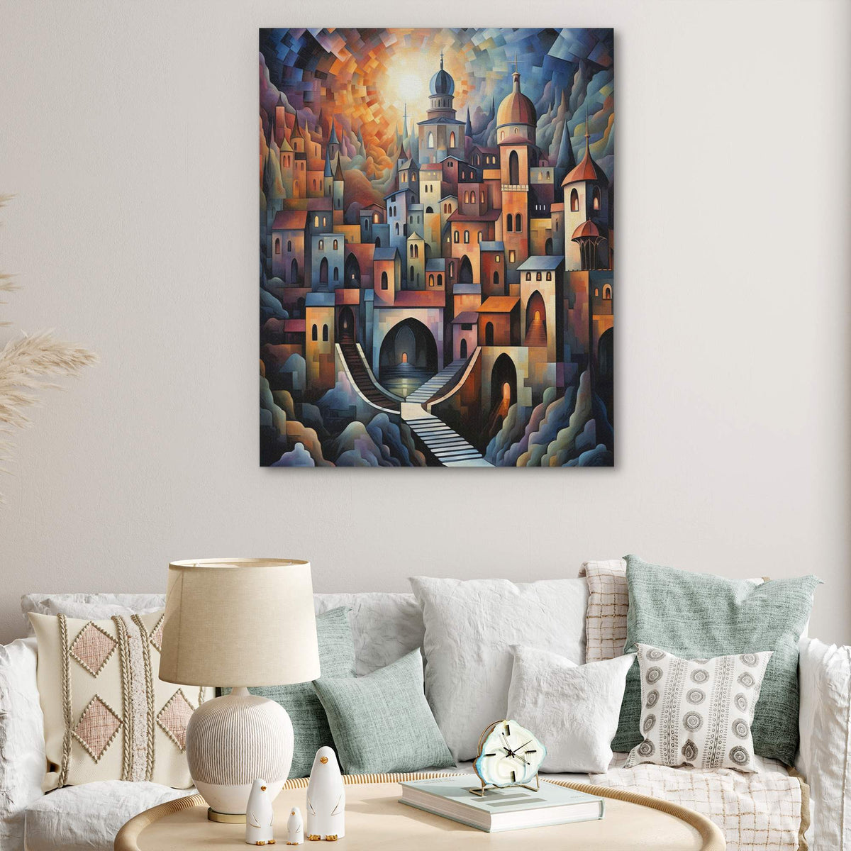 Geometric Cityscape - Luxury Wall Art