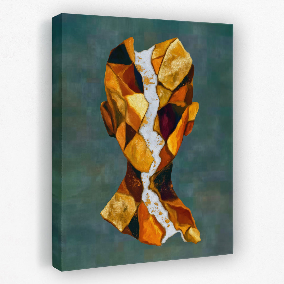 Geometric Facets Amber — Geometric Facets Amber Portrait   Side View   Mirror 279