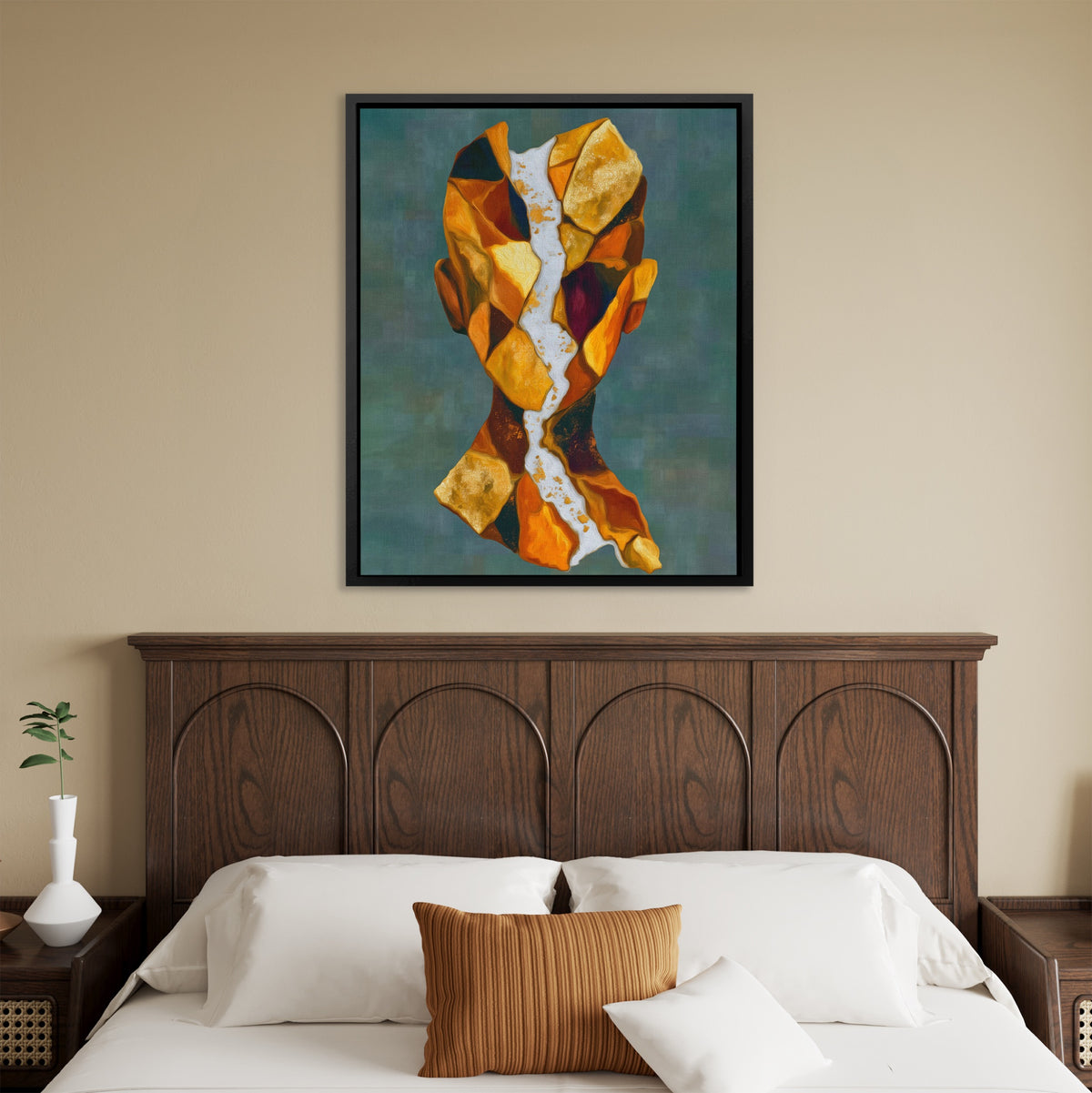 Geometric Facets Amber — Geometric Facets Amber Fancy Bedroom 63
