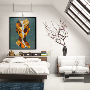 Geometric Facets Amber — Geometric Facets Amber Lighted Room 159
