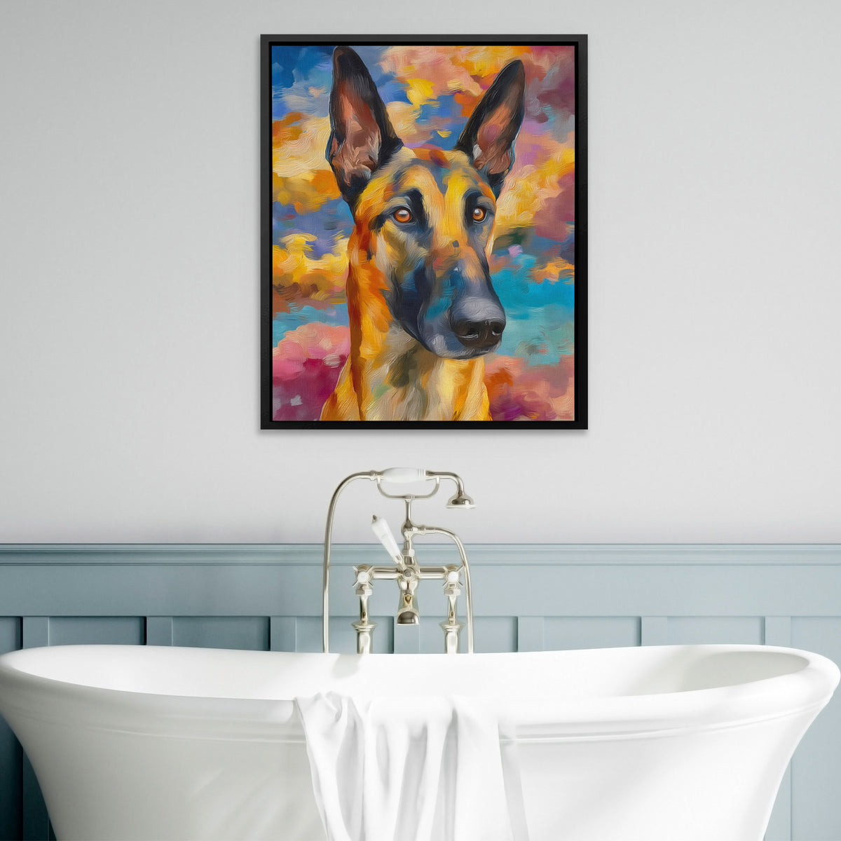 German Shepherd Dawn - Luxury Wall Art
