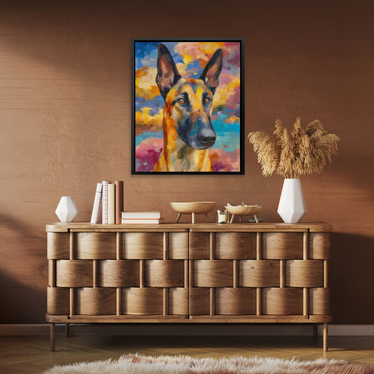 German Shepherd Dawn - Luxury Wall Art