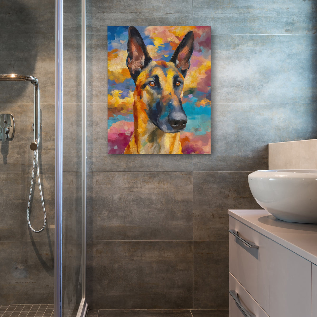German Shepherd Dawn - Luxury Wall Art