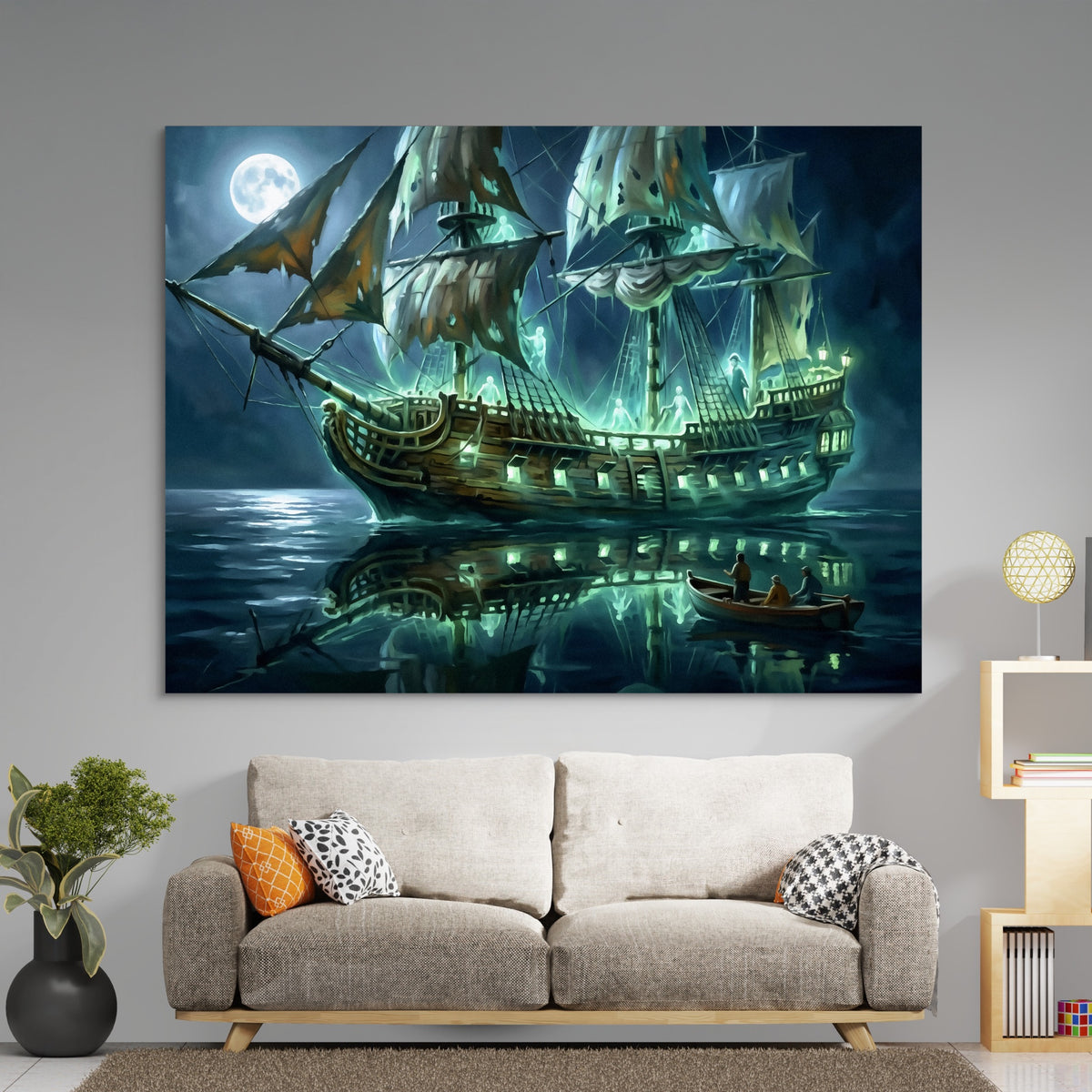 Ghost Vessel Ethereal — ghost vessel ethereal sq boring room 1land flush print