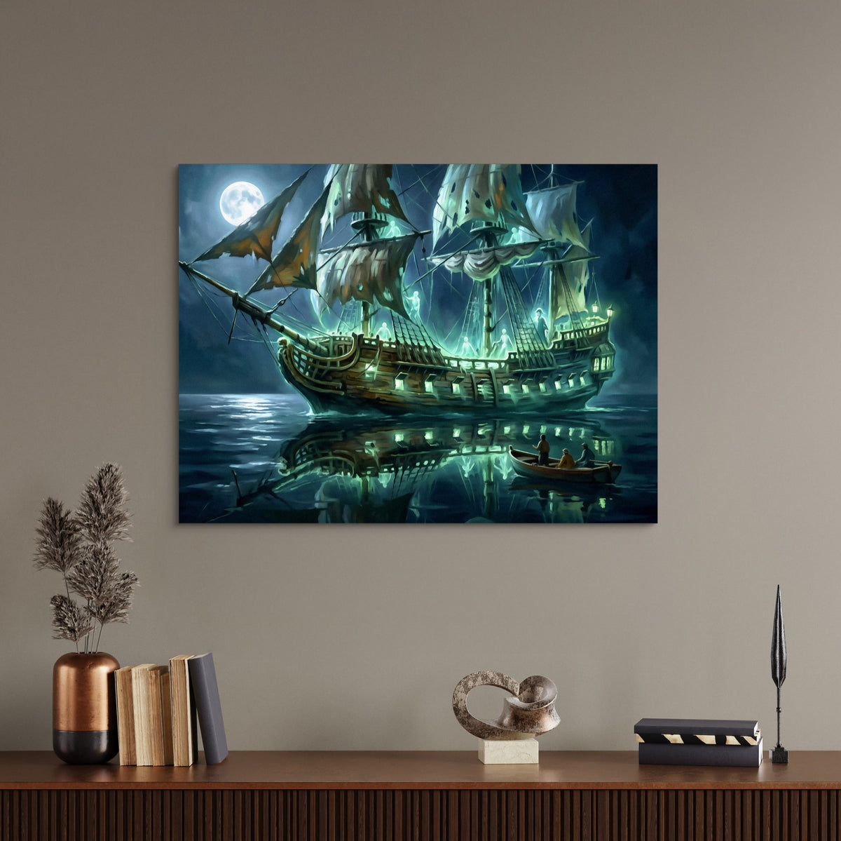 Ghost Vessel Ethereal — ghost vessel ethereal sq office desk wall 1land flush print