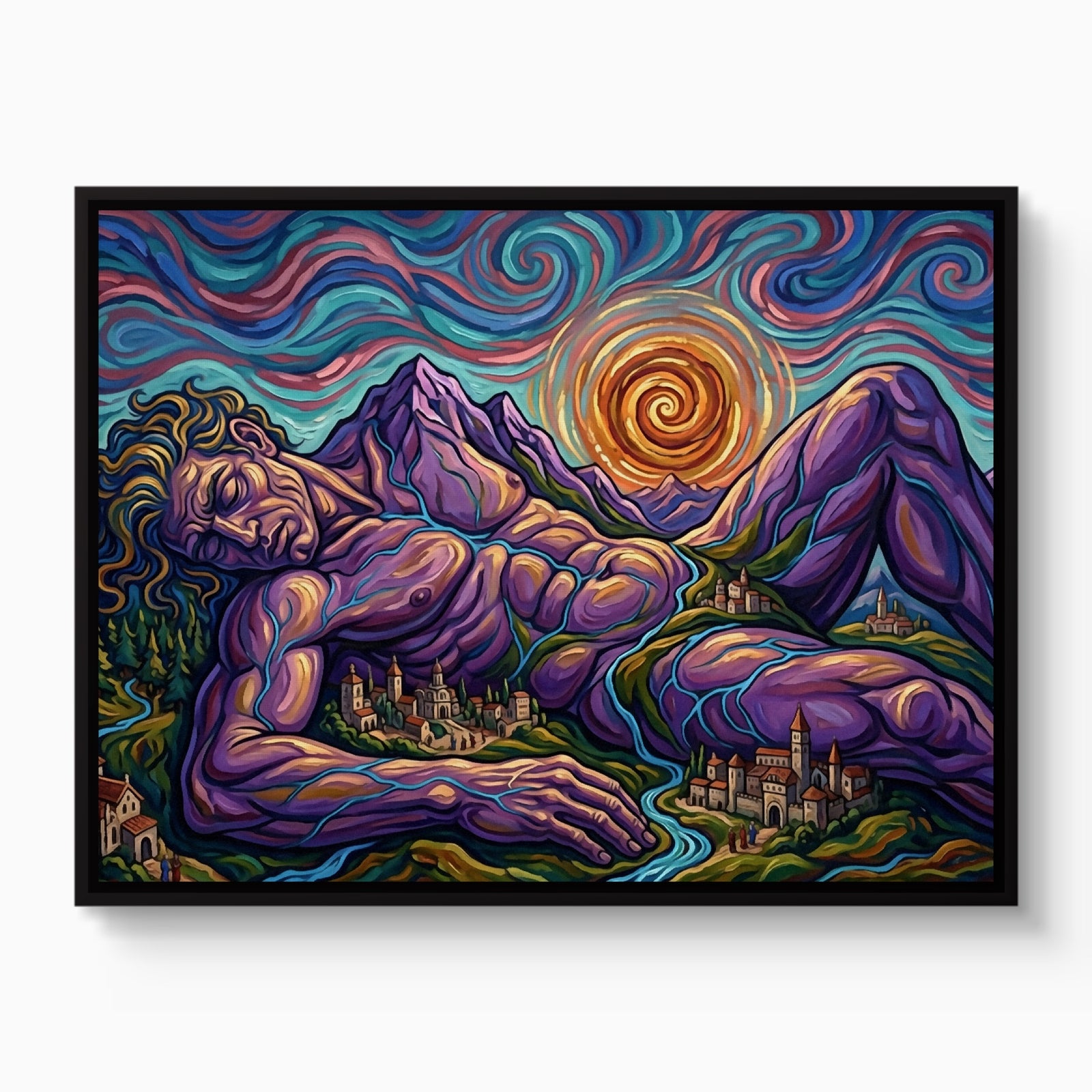 Giant Starry Night — giant starry night white studio framed black