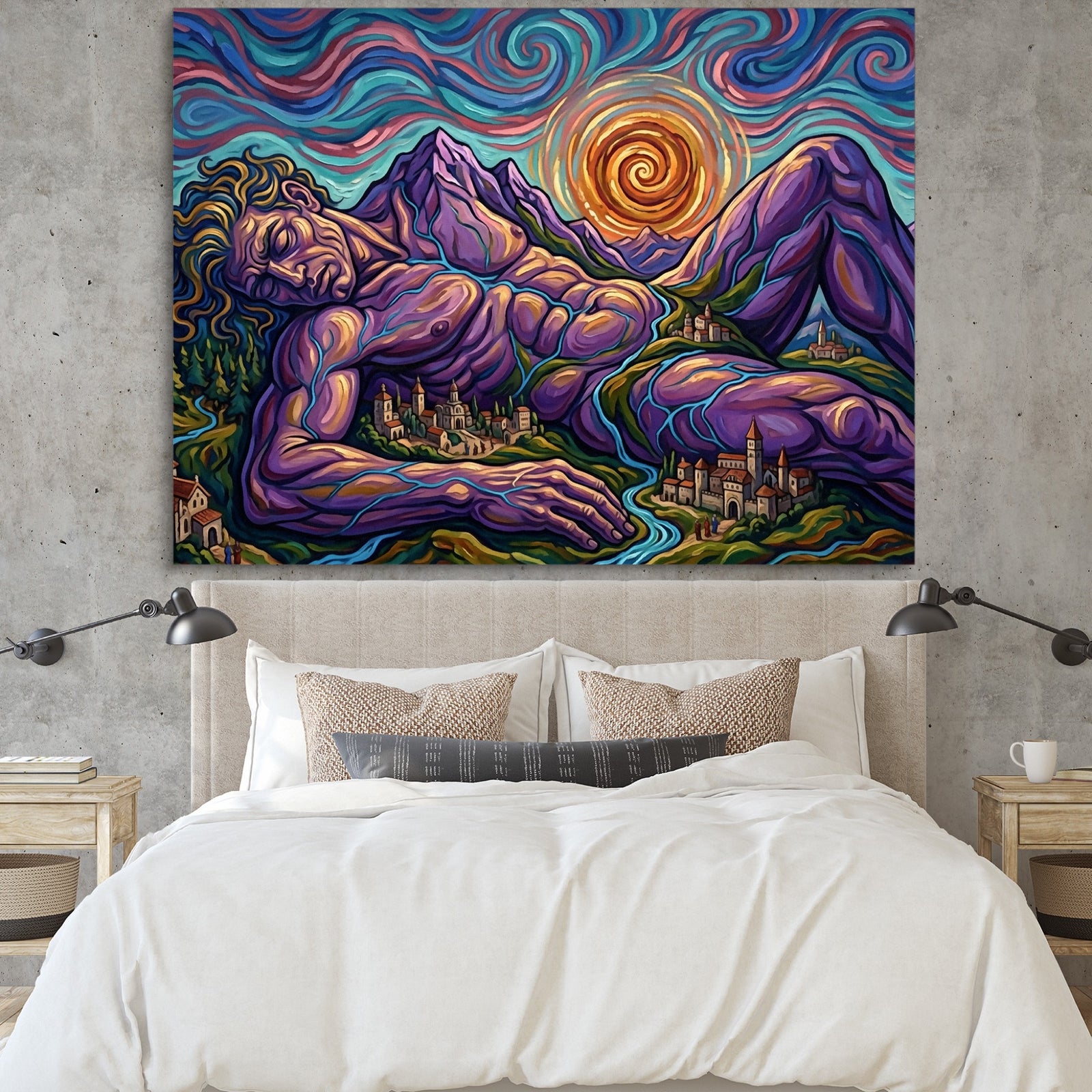 Giant Starry Night — giant starry night white studio framed black