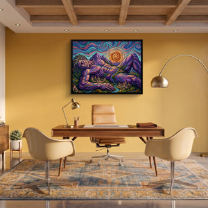 Giant Starry Night — giant starry night sq fun office 1land framed black