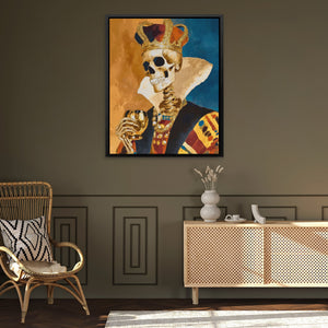 Gilded Death's Crown - Luxury Wall Art