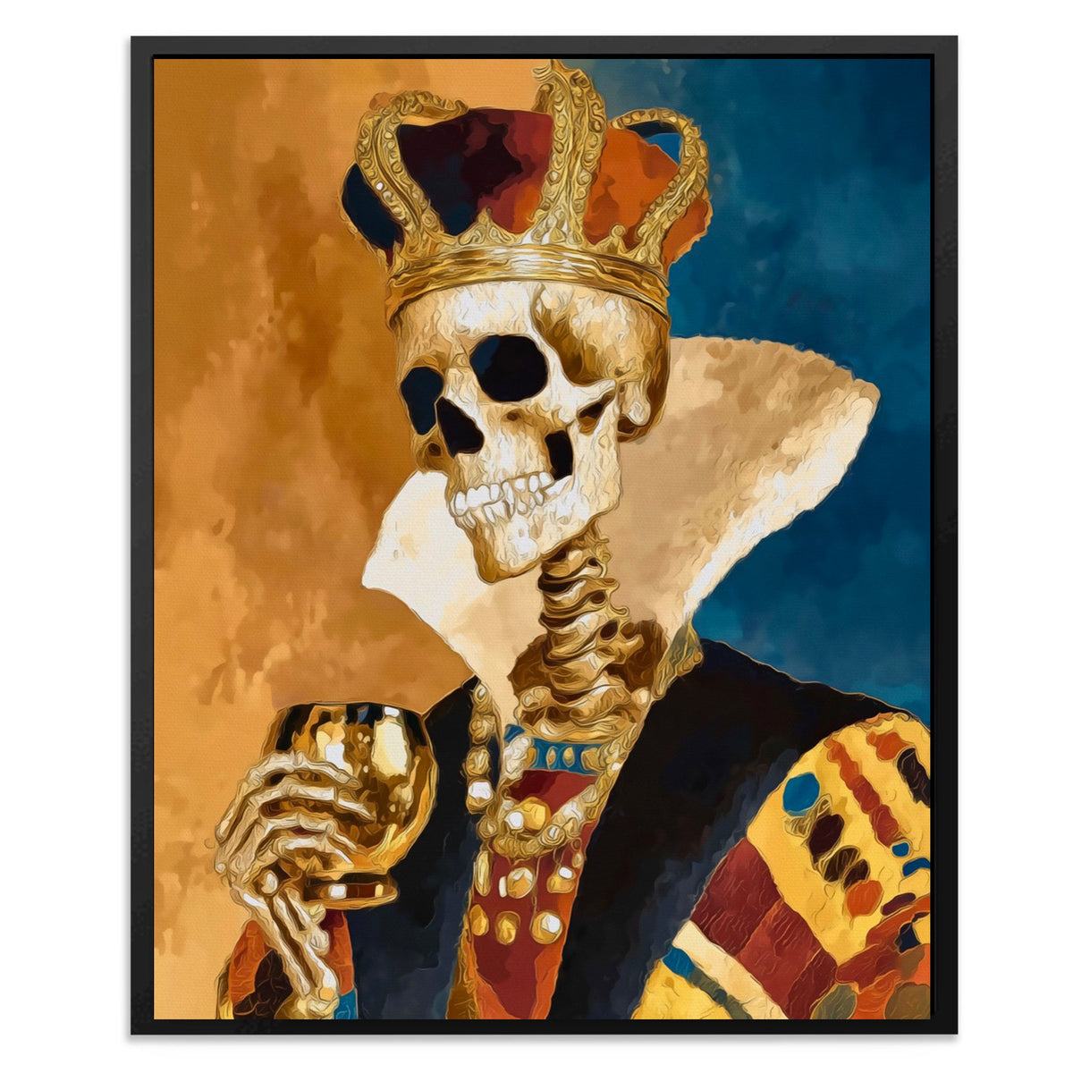 Gilded Death's Crown - Luxury Wall Art