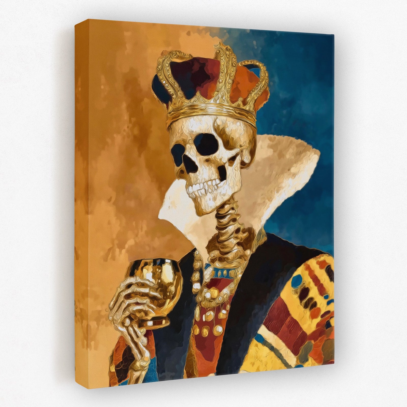 Gilded Death's Crown - Luxury Wall Art