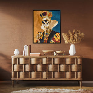 Gilded Death's Crown - Luxury Wall Art