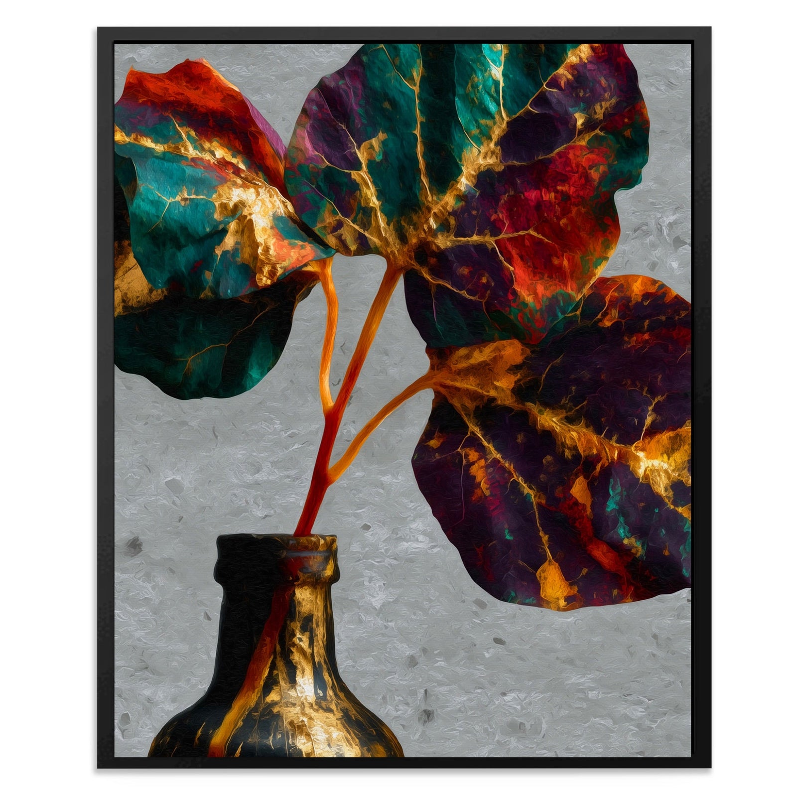 Gilded Foliage Fading canvas wall art